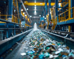 Poster - Industrial Recycling Facility Sorting and Processing Materials for Reuse A Sustainable Manufacturing Concept
