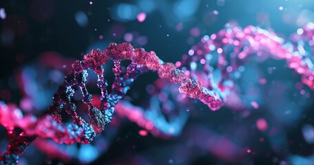 Abstract background with DNA molecules.