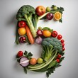 © Simone - Fresh Fruits and Vegetables Shaped as number 5
