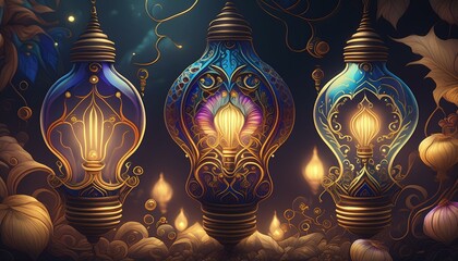 Wall Mural - Unique design of bulb 