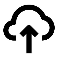 cloud upload line icon for user interface 