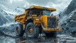 © Adi - Open pit mine industry, big yellow mining truck for coal anthracite