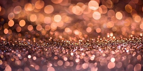 Sparkling rose gold bokeh texture and champagne glitter pattern background. Concept Rose Gold, Bokeh Texture, Glitter Pattern, Champagne, Sparkling