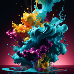 colorful splashes