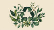 © jxvxnism - Zero-Waste Lifestyle: Minimalist Illustration with Reduce, Reuse, Recycle Message