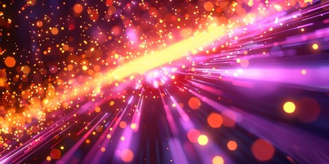 Wall Mural - vibrant neon burst of digital energy for futuristic electronic product promotions and techno sci fi 