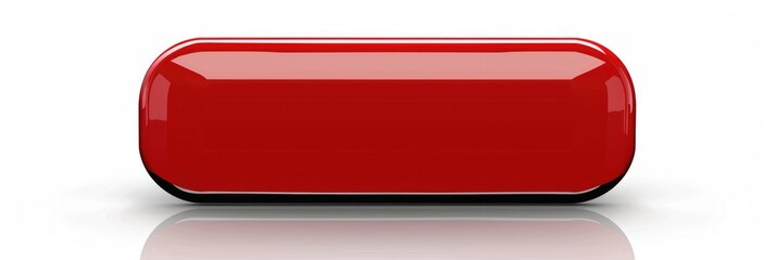 Wall Mural - button label: red rectangular sign plate with shiny web icon and banner design
