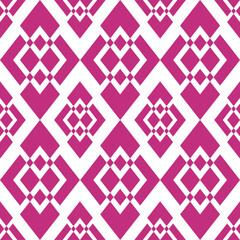 Wall Mural - A seamless geometric pattern with pink and purple perfect for vintage wallpaper or fabric design