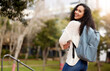 © peopleimages.com - Backpack, education and portrait with student woman outdoor on college or university campus in summer. Back to school, books and development with happy person on break or recess from learning