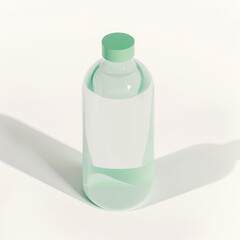 Wall Mural - bottle of water icon in 3D style on a white background