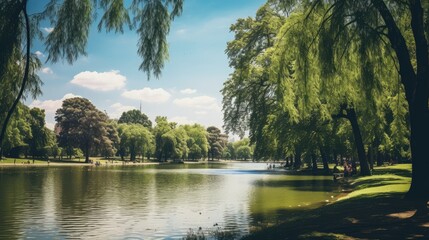 Wall Mural - lake in the park