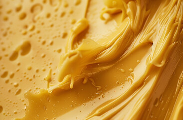Wall Mural - Top view of creamy peanut butter texture
