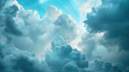 Wall Mural - Cloudy blue sky
