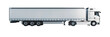 © Larisa - Side view of white semi truck on transparent background