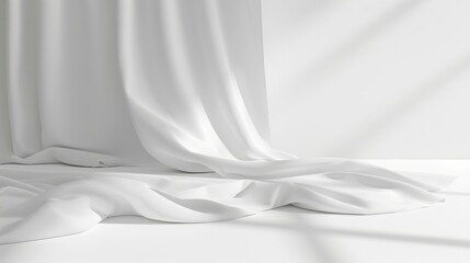 Poster - Plain white background with a soft, smooth surface for product display.