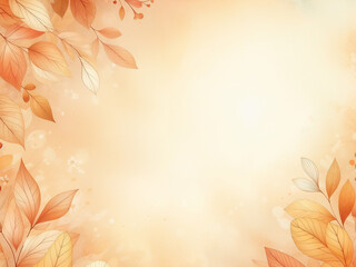 Sticker - Autumn background with leaves. AI