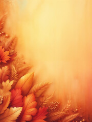 Poster - Autumn background with leaves. AI