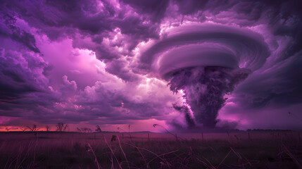 Wall Mural - a purple cloud tornado