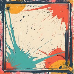 Poster - Vibrant Pop Art Frame with Bold Graphic Patterns and Textures Ideal for Modern or Retro Artwork Concepts