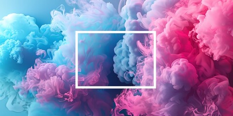 Wall Mural - frame for logo amid vapor .