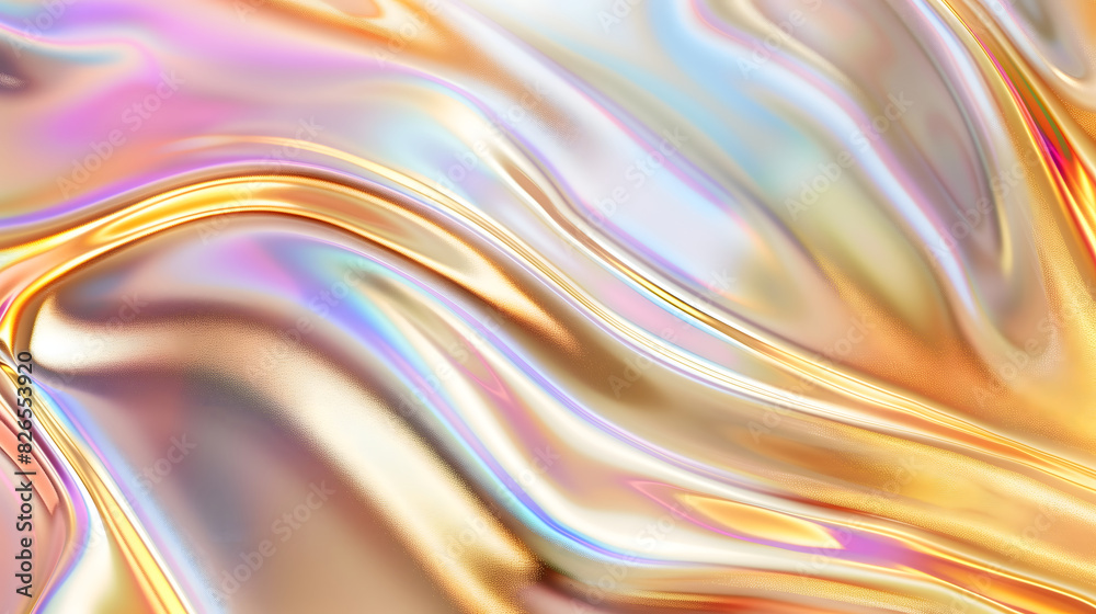 Liquid metal texture abstract background with soft neon colors - Wave ...