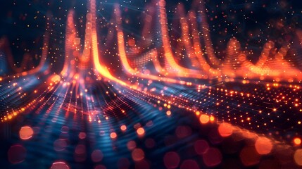 Poster - Mesmerizing Generated Digital Soundscapes and Futuristic Concert Visuals for Innovative Creativity and Technology Concept
