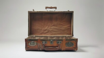 View inside an open suitcase against a white backdrop