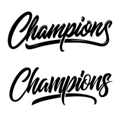 Wall Mural - Champions letter. vector on white background