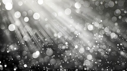 Poster - Shiny blurry spotlights on a silver abstract background