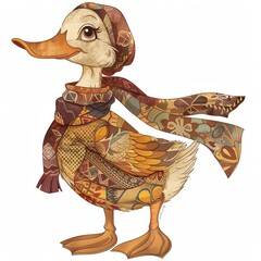 Wall Mural - Ducks cartoon Bohemian