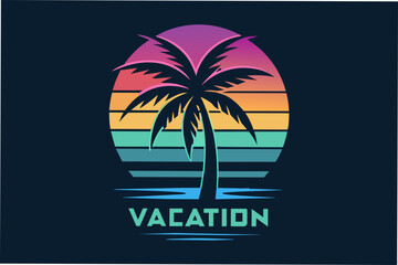 Wall Mural - summer vibes in vacation retro t-shirt design vector illustration
