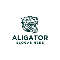 Wall Mural - Alligator head logo vector illustration