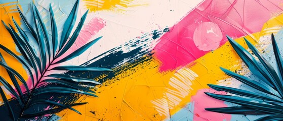 Poster - Summer patterns inspire a vibrant palette of colors in this abstract illustration