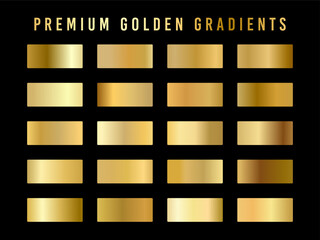 Wall Mural - A large set of gold gradients