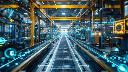 Poster - Digitized Industrial Landscape Exploring the Technological Advancements Shaping the Modern Manufacturing Ecosystem