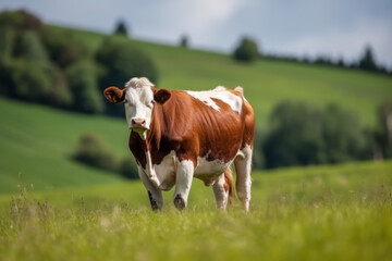 Wall Mural - cow isolated on white background