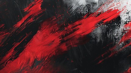 Wall Mural - abstract brush strokes black and red background. poster and banner design, perfect for extreme, spor