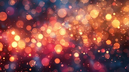 Poster - Festive backdrop with twinkling bokeh illumination