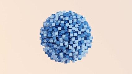 Abstract 3D Motion Render: Seamless Geometric Animation Background