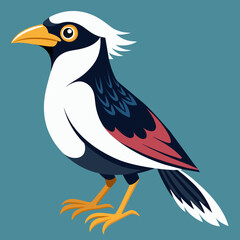 Poster - bali myna vector silhouette illustration