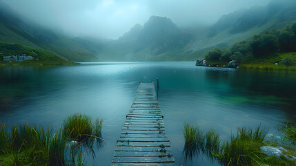 Canvas Print - lake in the mountains