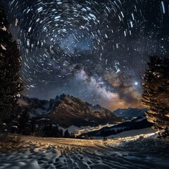 starry sky.