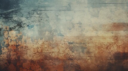 Poster - a painting of a sky with clouds and a plane, A painting depicting a clear sky featuring fluffy clouds and an airplane.