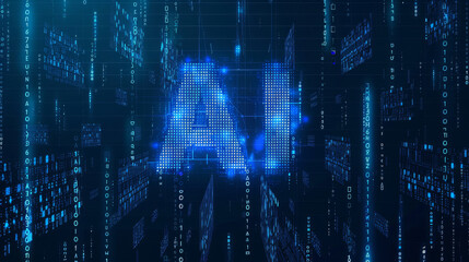 Aufkleber - Bitcoin symbol shining in abstract binary code representation