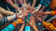© paulmalaianu - Antiracism concept illustration. Colorful hands with diversity. Stop racism concept.