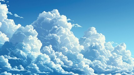 Wall Mural - Clouds that are fluffy in the sky