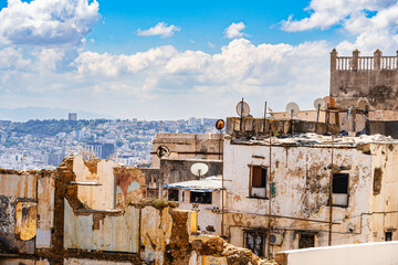 Wall Mural - Algiers traditional architecture in the casbah, HDR Image