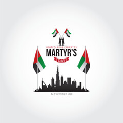 Wall Mural - UAE Martyr's day vector illustration. UAE Martyr's day themes design concept with flat style vector illustration. Suitable for greeting card, poster and banner. Suitable for your asset design vector.