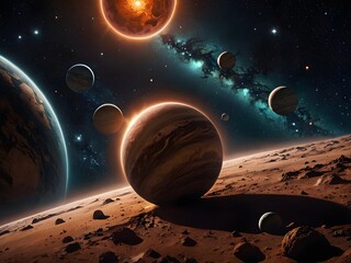 Wall Mural - planet in space