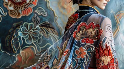 Poster - printing digital designs on the front and back of sleeves and the dupatta